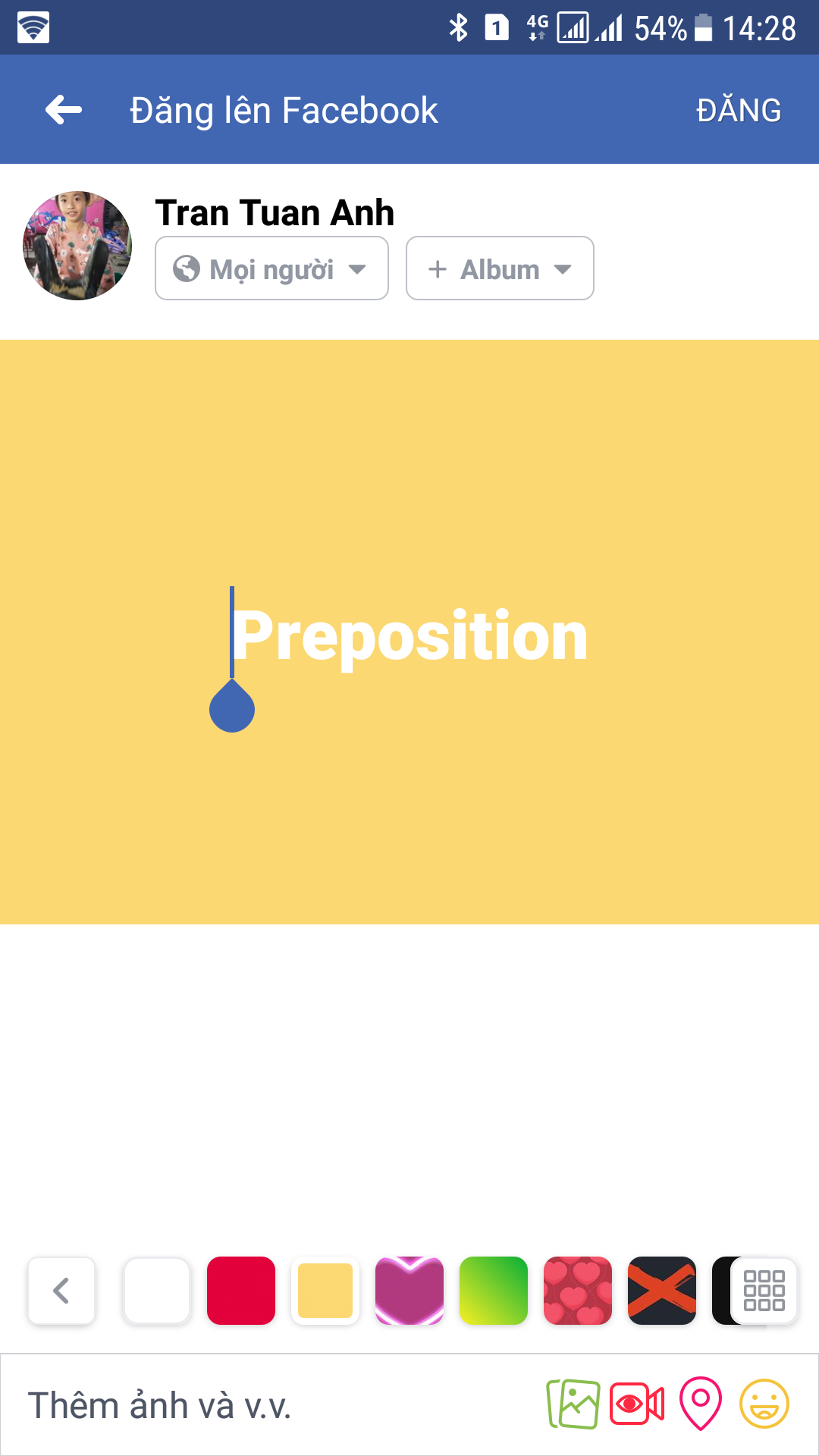 Trắc nghiệm giới từ tiếng anh