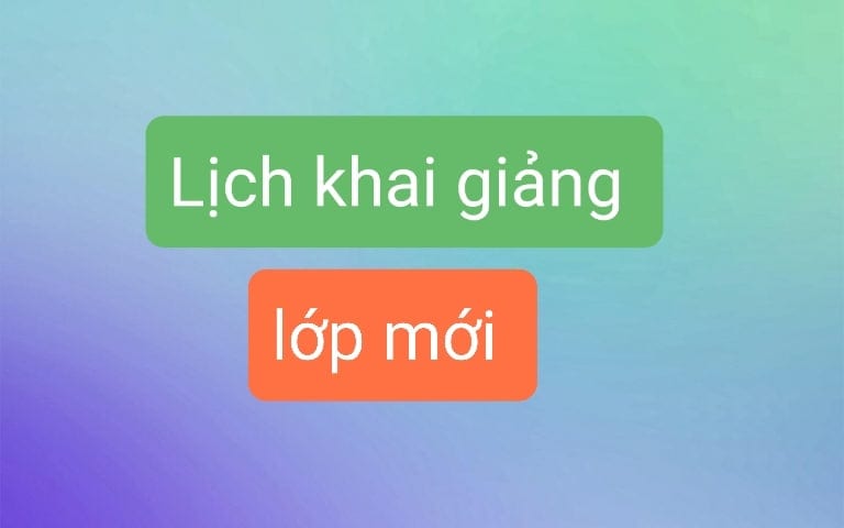 Lịch khai giảng tháng 1 -tiếng anh trí đức