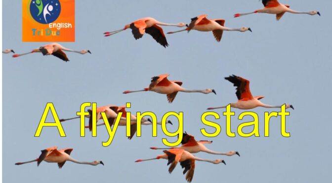 Idiom: A flying start