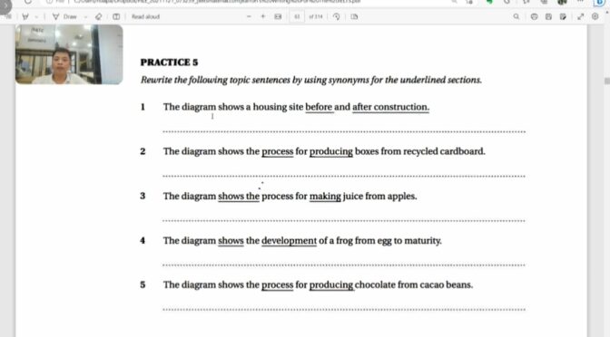 synonyms task 1 process (video)