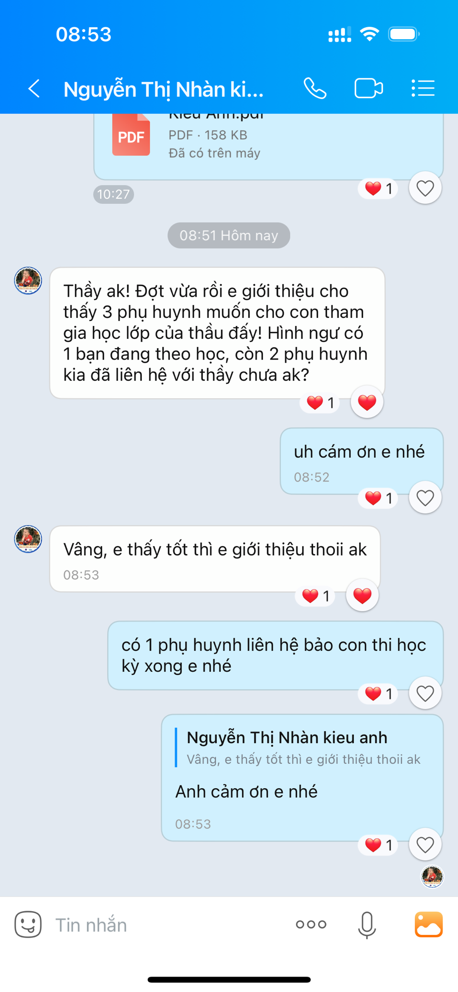 Review từ phụ huynh
